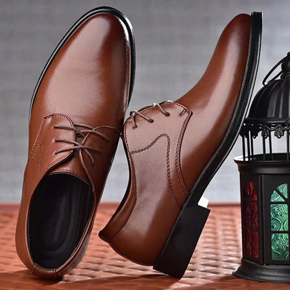 Men's Leather Oxford Dress Shoes - Handcrafted Premium Formal Business Shoe