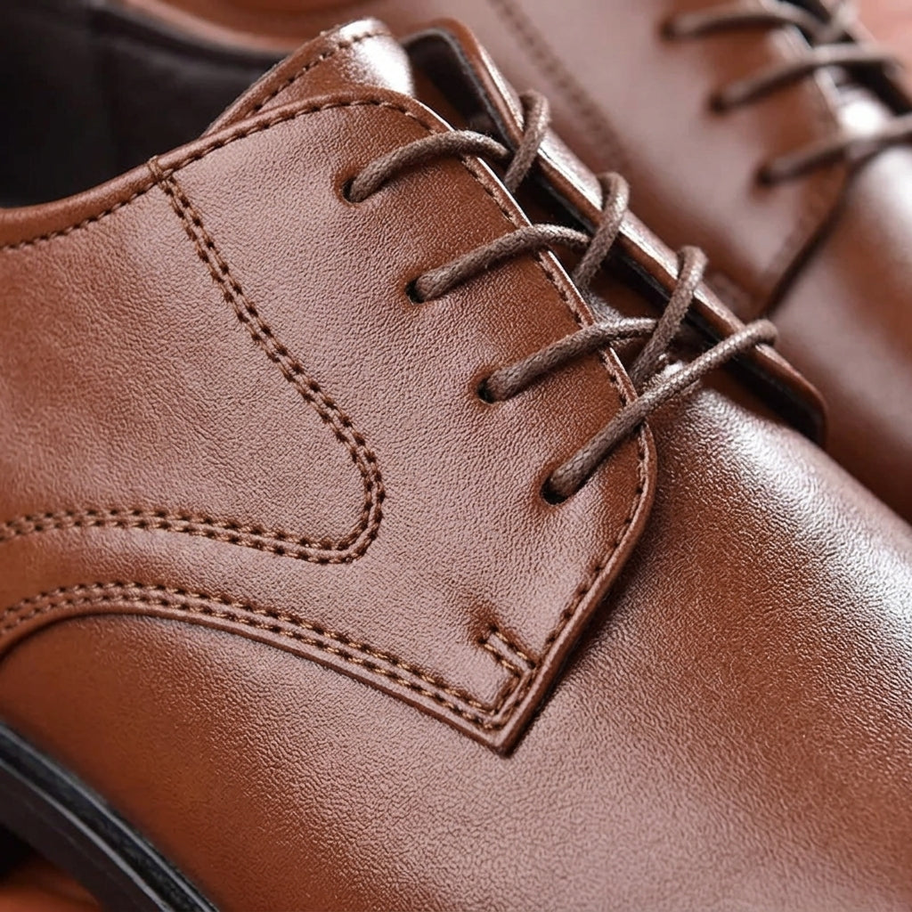 Men's Leather Oxford Dress Shoes - Handcrafted Premium Formal Business Shoe