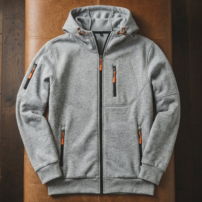 Men's Full Zip Fleece Hoodie - Relaxed Fit Casual Warm Sweatshirt Jacket