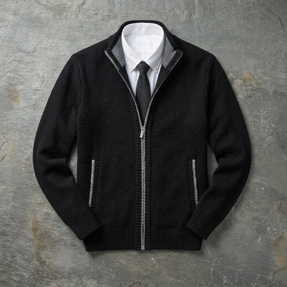 Men's Quarter Zip Pullover - Retro Athletic Casual Fleece Sweatshirt