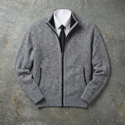 Men's Quarter Zip Pullover - Retro Athletic Casual Fleece Sweatshirt