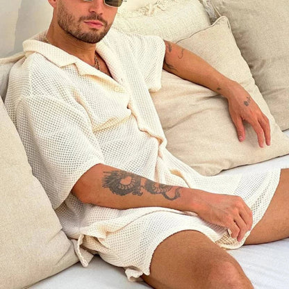 Men's Lounge Co-Ord Set - Vintage Style Lightweight Casual Matching Tracksuit