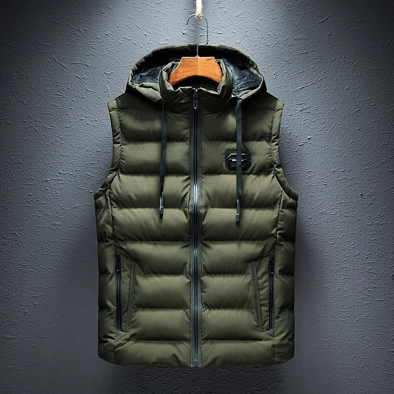 Men's Puffer Vest - Lightweight Weatherproof Warm Casual Outdoor Gilet